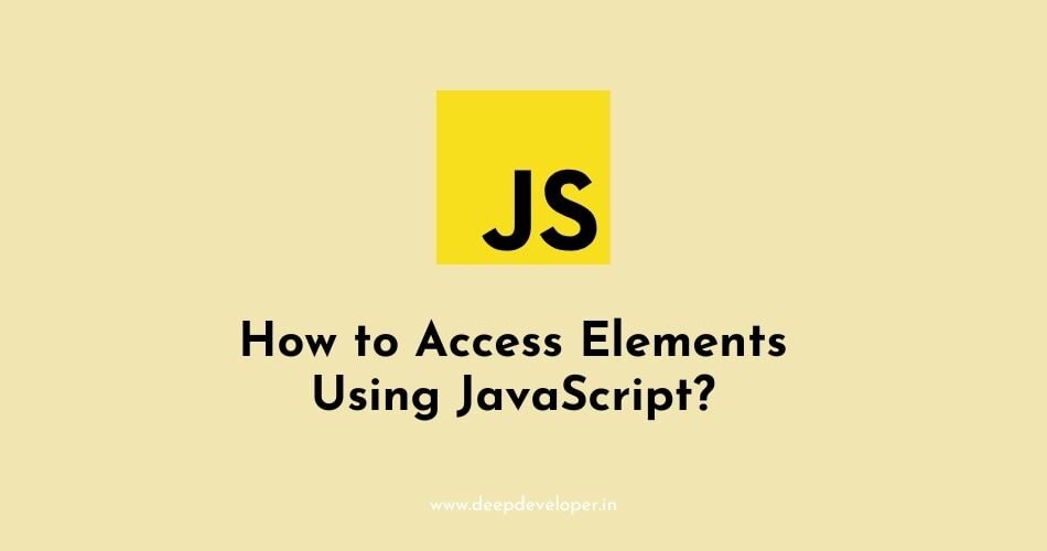 access elements using javascript