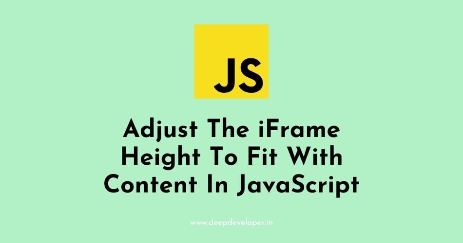 adjust the iframe height with javascript