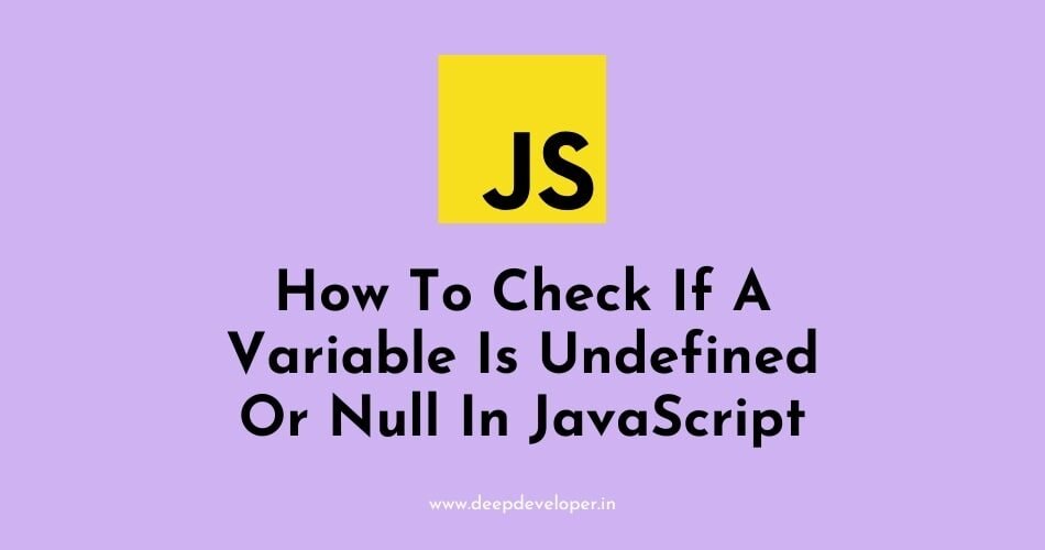 check if a variable is undefined