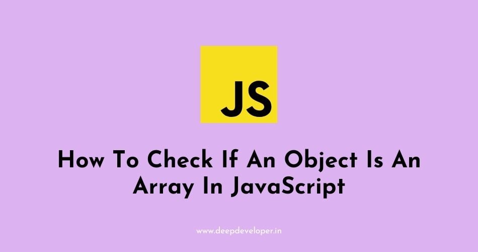 check if an object is an array