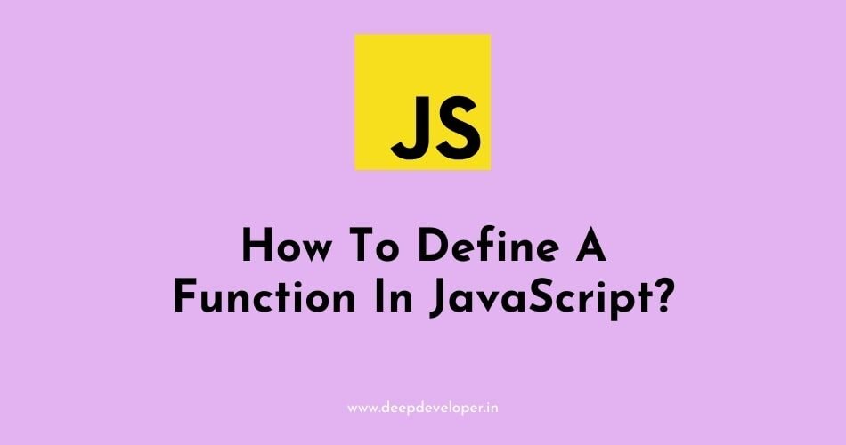 define a function in js