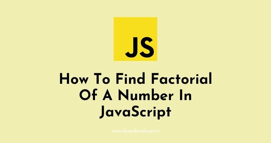 find factorial of a number in javascript