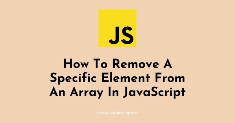 how-to-remove-a-specific-element-from-an-array-in-javascript