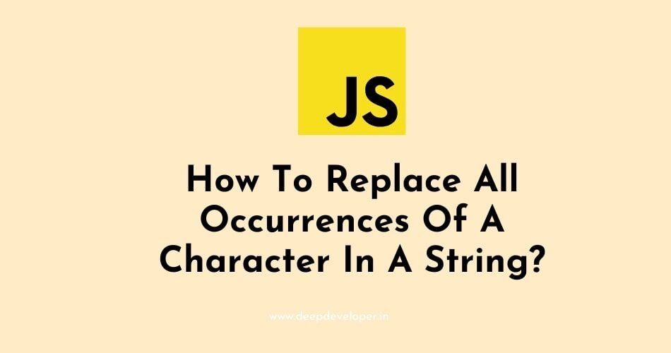 replace all occurrences of a character in a string