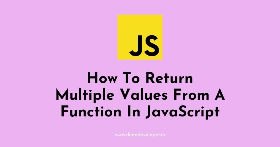return multiple values from a function