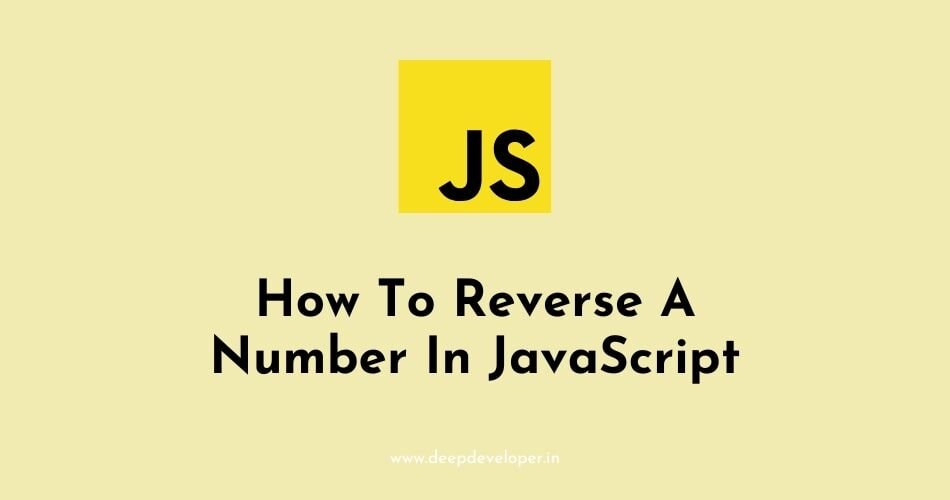 reverse a number in javascript