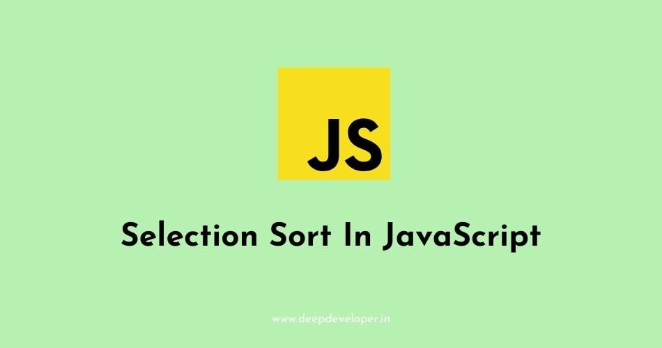 selection sort in javascript