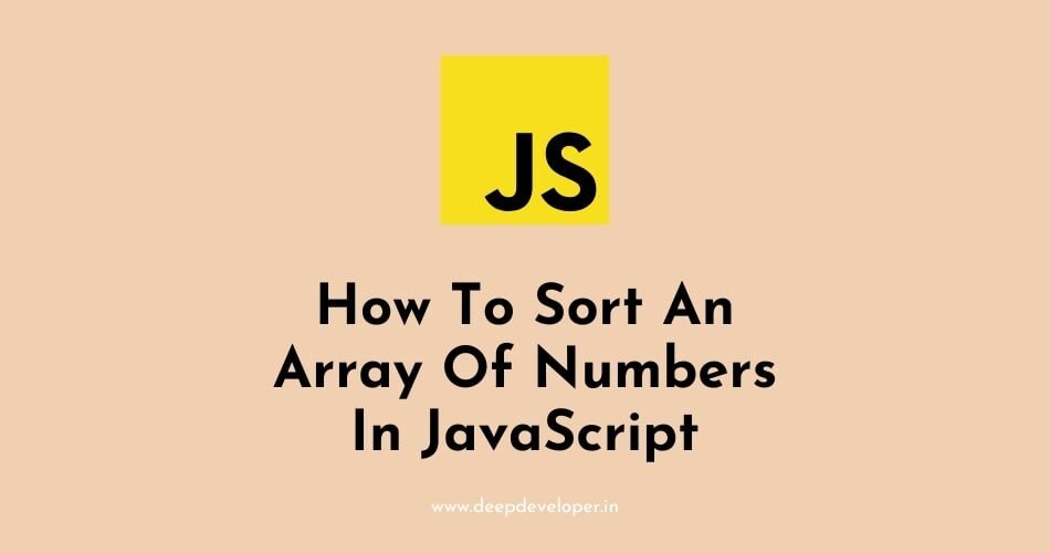 sort an array of numbers in javascript