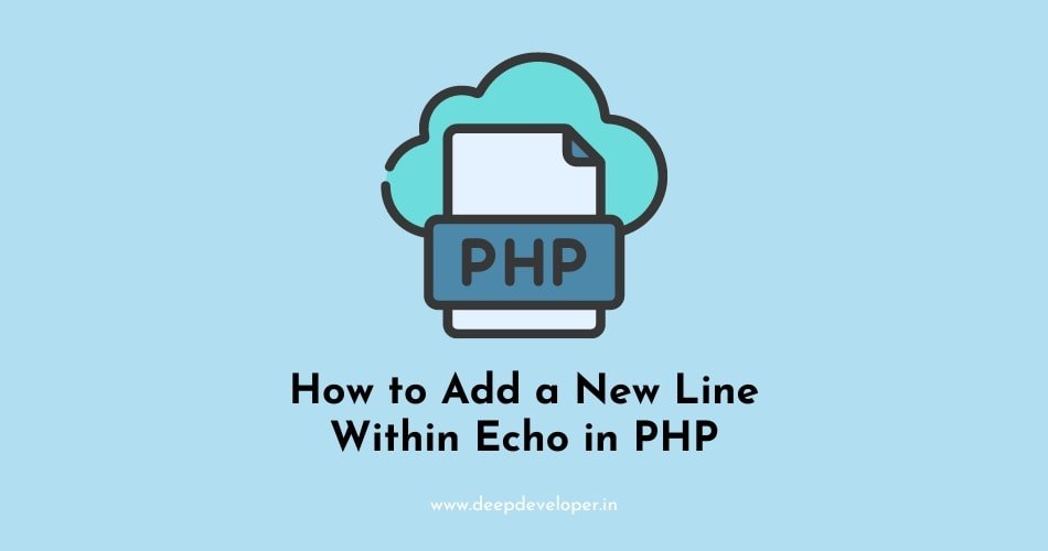add a new line within echo in php