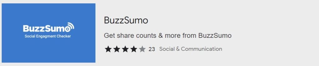 BuzzSumo chrome extensions for digital  marketers