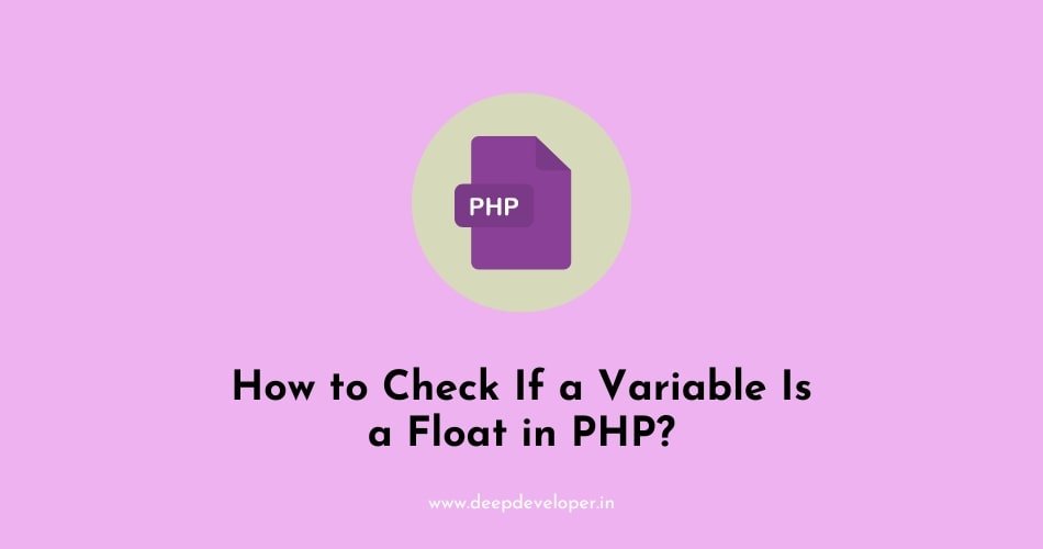 check if a variable is float in php