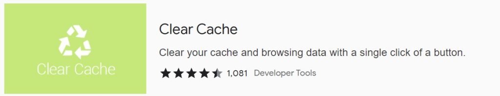 Clear cache chrome extension