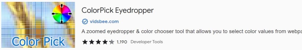colorpick eyedropper chrome extension for web developer