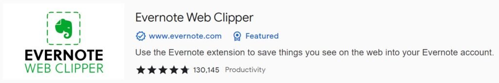 evernote wen clipper extension for productivity