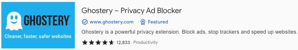 Ghostery ads blocker