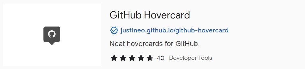 github hovercard chrome extension