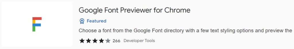 google font chrome extension