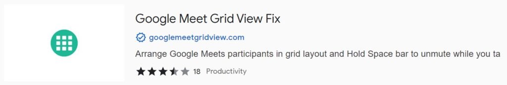 google meet grid view fix