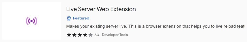 live server chrome extensions for programmers