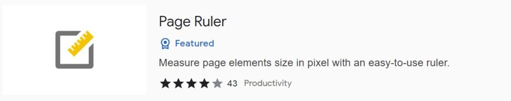 page ruler chrome extension