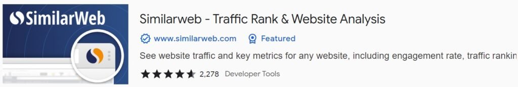 similarweb chrome extension