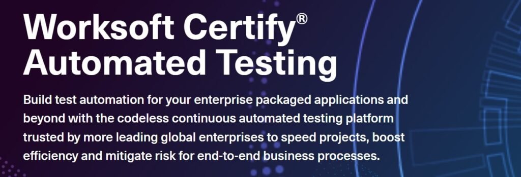 worksoft certify automation testing tool